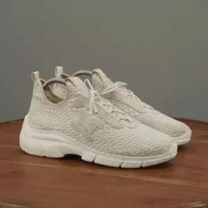 Sam Edelman Womens Cami Sneakers Shoes White Knit Lace Up Size 8M
