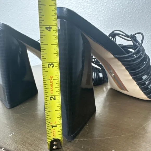 Sam Edelman Womens Laurette Block Heel Sandals Shoes Strappy Slide Black 8.5