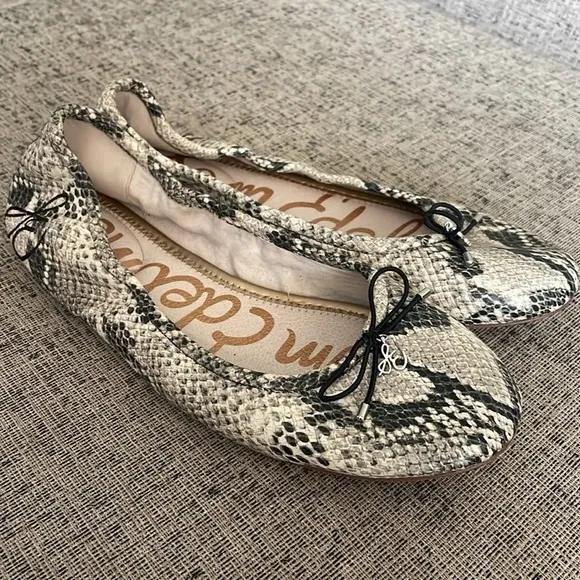 Sam Edleman Felecia Faux Snakeskin Ballet Flats Size 9.5