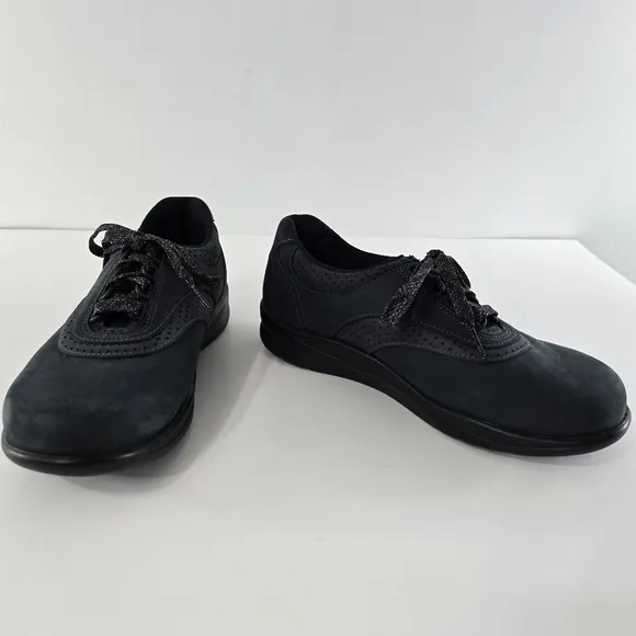 SAS Walk Easy Walking Shoe Nero Nubuc Leather Womens Size 8.5WW NEW No Box