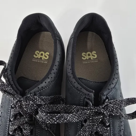 SAS Walk Easy Walking Shoe Nero Nubuc Leather Womens Size 8.5WW NEW No Box