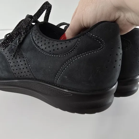 SAS Walk Easy Walking Shoe Nero Nubuc Leather Womens Size 8.5WW NEW No Box