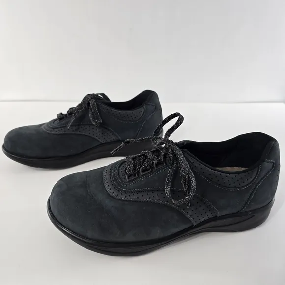 SAS Walk Easy Walking Shoe Nero Nubuc Leather Womens Size 8.5WW NEW No Box