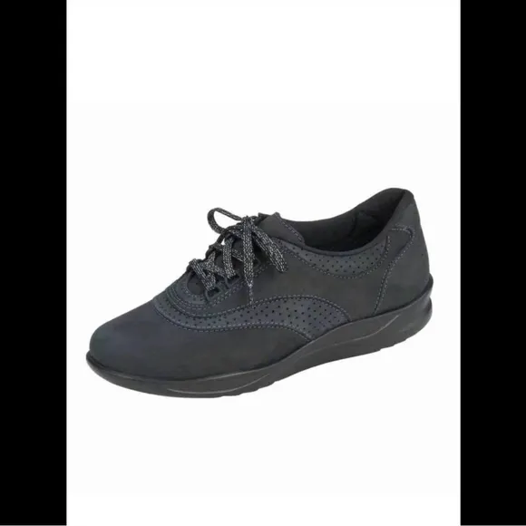 SAS Walk Easy Walking Shoe Nero Nubuc Leather Womens Size 8.5WW NEW No Box