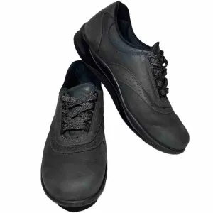 SAS Walk Easy Walking Shoes Women’s 8 N Comfort Leather Nero Gray/Black Sneakers