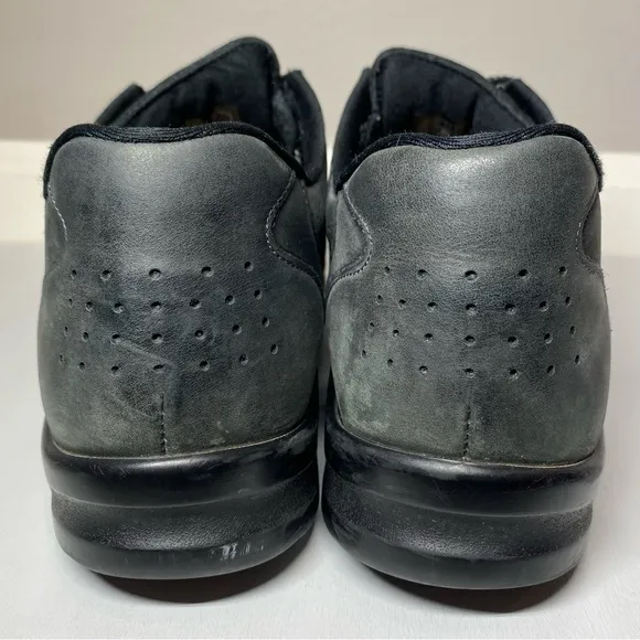 SAS Walk Easy Walking Shoes Women’s 8 N Comfort Leather Nero Gray/Black Sneakers