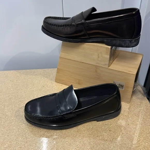 (School Issue Simon Boys Leather Penny Loafer G453)