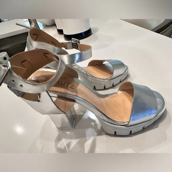 Schultz Silver Women's Heeled Sandals