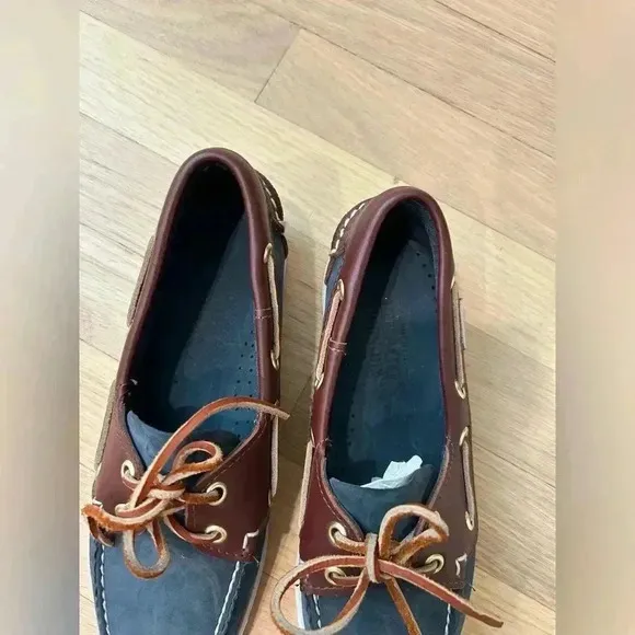 Sebago Docksides Women NEW Spinnaker 2-Eye Slip On Suede Boat Shoes Loafers 7.5