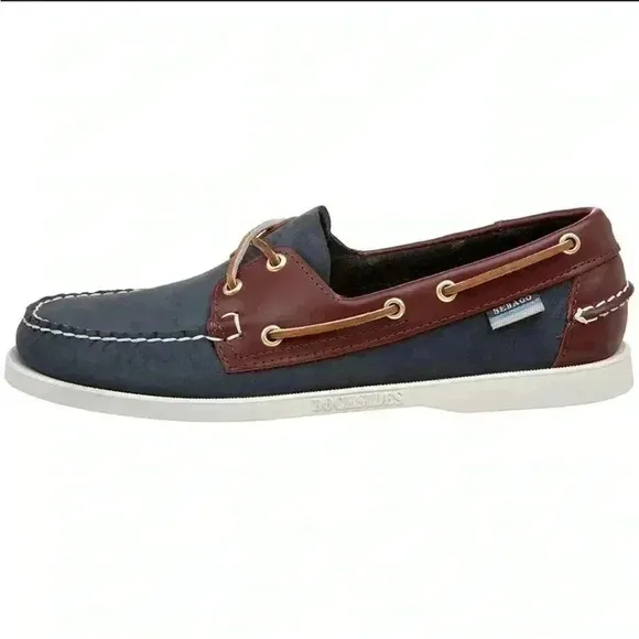 Sebago Docksides Women NEW Spinnaker 2-Eye Slip On Suede Boat Shoes Loafers 7.5