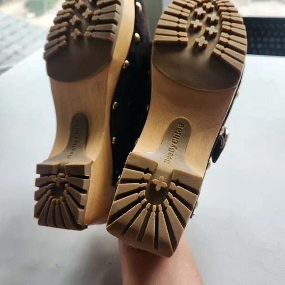 See By Chloe VIVIANE SUEDE BUCKLE MULE CLOGS size 40 BNWOB