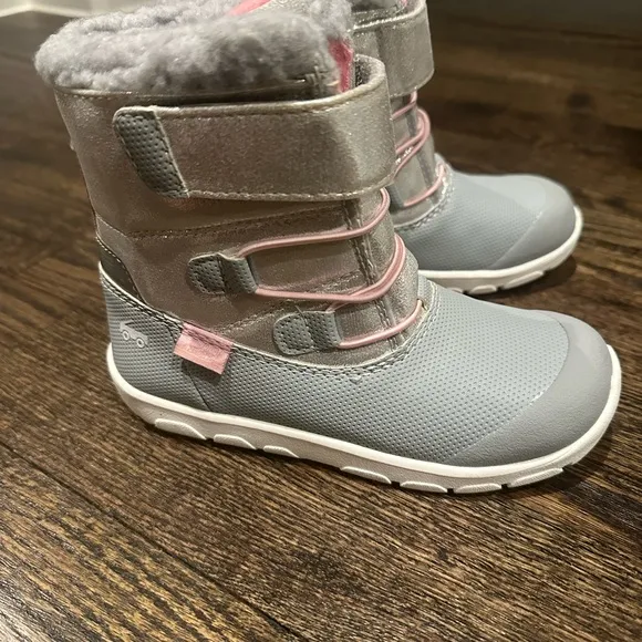 See Kai Run Silver Shimmer Snow Boot