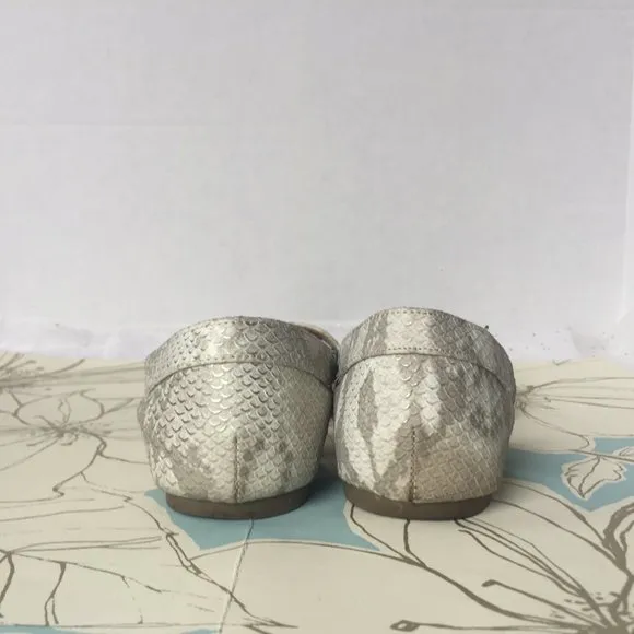 Seychelles Cello Taupe White D'orsay Flats  9 Wide
