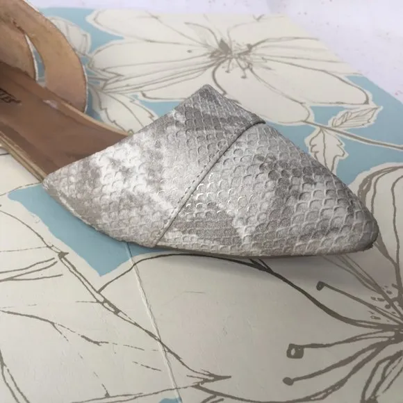 Seychelles Cello Taupe White D'orsay Flats  9 Wide