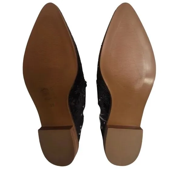 Shellys London Black Sequin Cantara Leather Mule