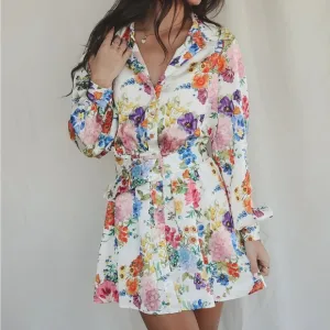 SHOW ME YOUR MUMU Carrie Collard Floral Women's Dress Large