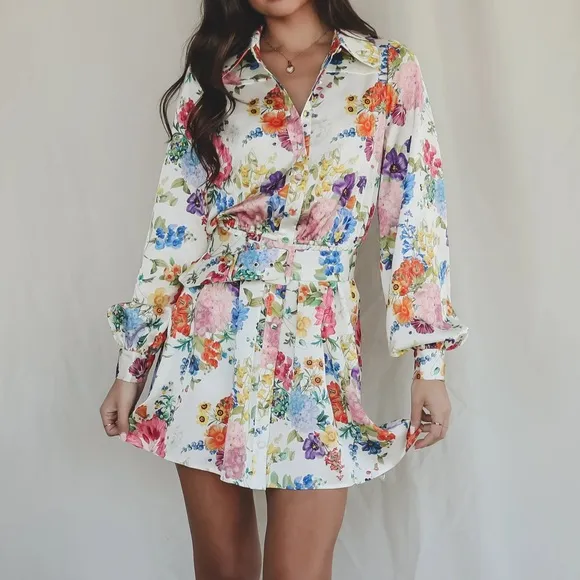 SHOW ME YOUR MUMU Carrie Collard Floral Women's Dress Large