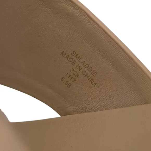 Sigerson Morrisin Laddie Padded Leather Slides in Light Latte Espadrille