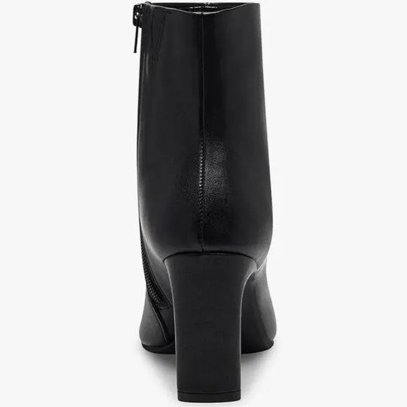 Size 11 - ALFANI - Terrie Zipper Block Heel Ankle Boots Black NEW $100 msrp