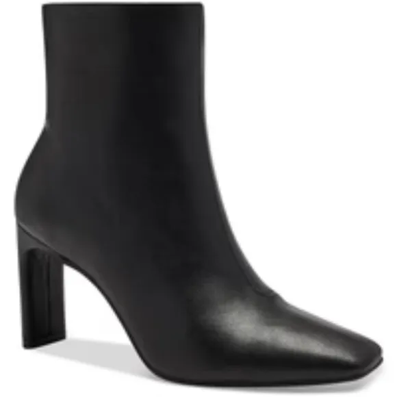 Size 11 - ALFANI - Terrie Zipper Block Heel Ankle Boots Black NEW $100 msrp