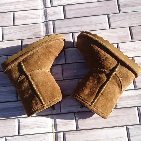 SIZE 7. BearPaw Elle toddler suede leather winter boots.