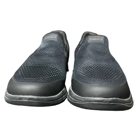 Skechers Air Cooled Goga Mat Go Walk Black‎ Quick Fit Slip On Shoe Size 10