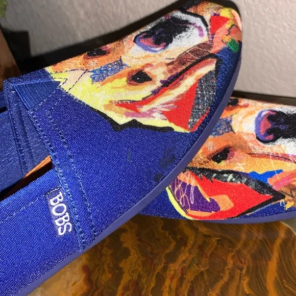 SKECHERS ‘BOBs FOR DOGS’ blue canvas flats. Wait—that’s YOUR lab’s face! 8 EUC