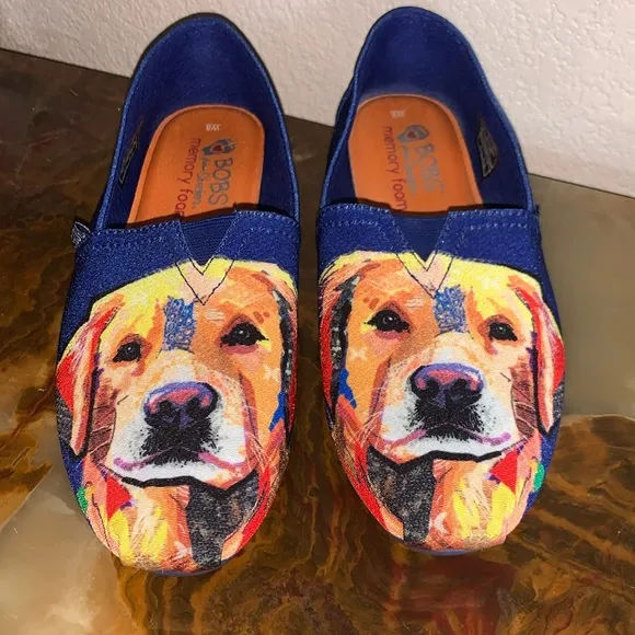 SKECHERS ‘BOBs FOR DOGS’ blue canvas flats. Wait—that’s YOUR lab’s face! 8 EUC