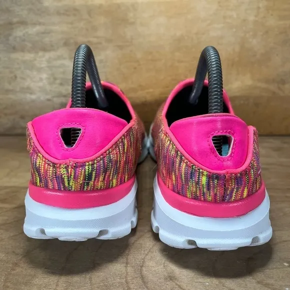Skechers Go Walk 3 Womens Size 9.5 Slip On Shoes Sneakers Pink Yellow 14061