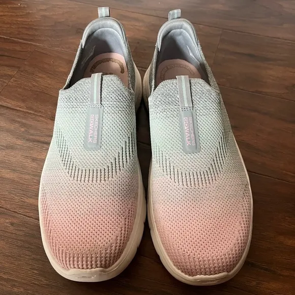 Skechers Go Walk Flex Cali Sunset Sneakers-Size 9-pink and blue