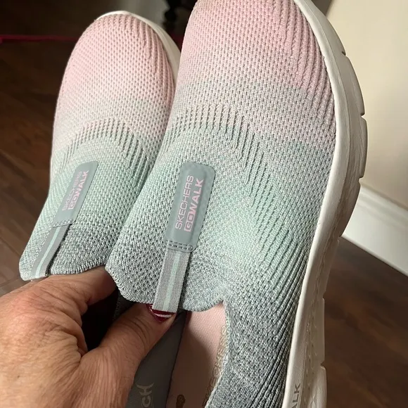 Skechers Go Walk Flex Cali Sunset Sneakers-Size 9-pink and blue