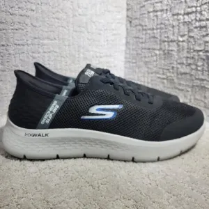Skechers Go Walk Flex Hands Up Men's 10.5 black Mesh Hands Free Slip In Sneakers