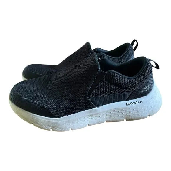 Skechers Go Walk Flex Impeccable II Black Mens Slip On Sneakers Size 11