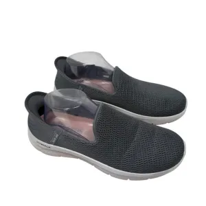 Skechers Go Walk Flex Slip In Hands Free Grey Comfort Shoes Sneakers Womens 10