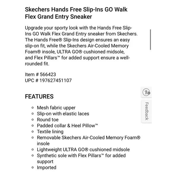 Skechers GO Walk Flex Slip-Ins Hands Free Comfort Shoes Mens Sz 10.5 Gray