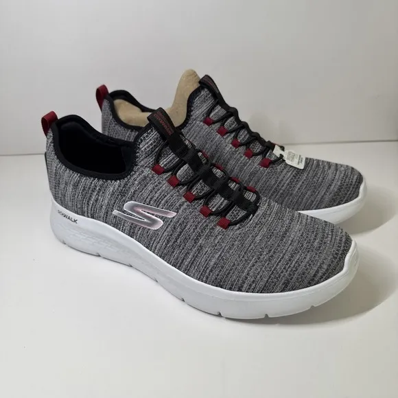 Skechers Go Walk Men's 13 Shoes Sneakers Flex Ultra Gray Black No Tie NWT