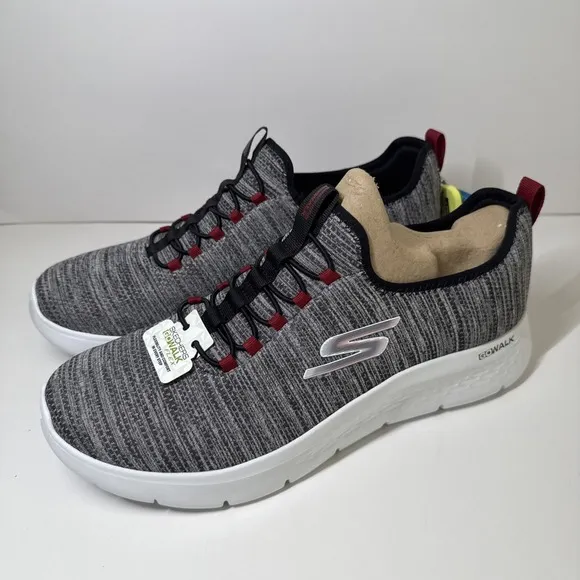 Skechers Go Walk Men's 13 Shoes Sneakers Flex Ultra Gray Black No Tie NWT