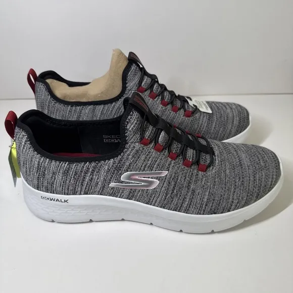 Skechers Go Walk Men's 13 Shoes Sneakers Flex Ultra Gray Black No Tie NWT