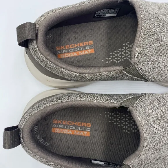 Skechers mens 8.5 ultra go go walk taupe gray slip on shoes sneakers