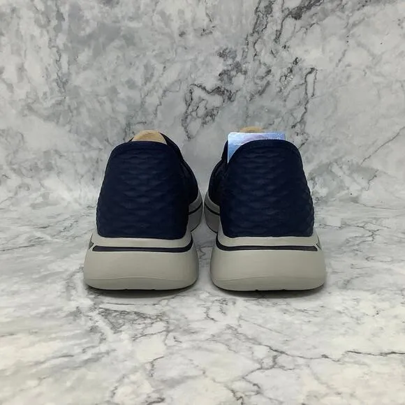 Skechers Mens 9 Navy Go Walk Arch Fit Walking Sneakers Shoes Slip On P1-104