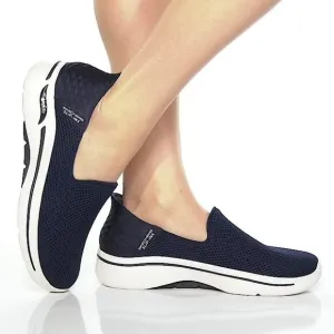 Skechers Mens 9 Navy Go Walk Arch Fit Walking Sneakers Shoes Slip On P1-104