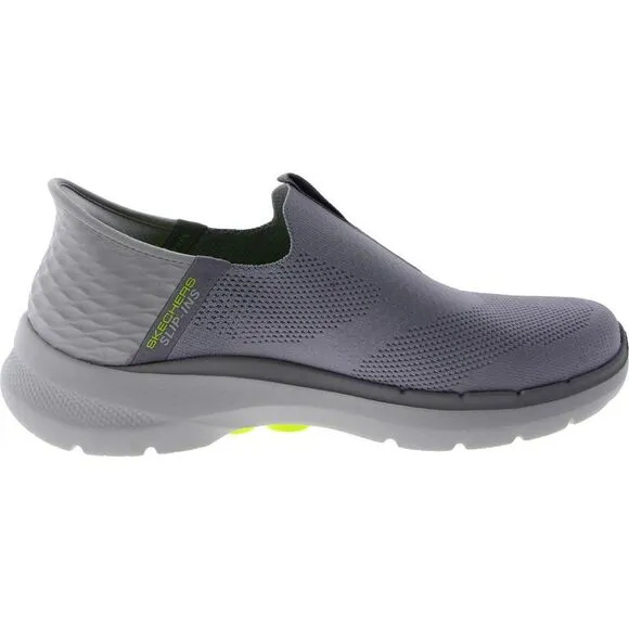 Skechers Mens Go Walk 6 Gray Performance Lifestyle Slip-On Sneakers Shoes NWOB