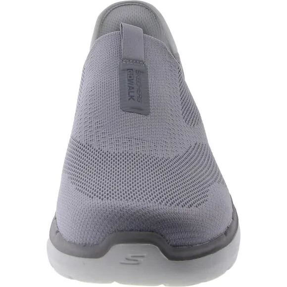 Skechers Mens Go Walk 6 Gray Performance Lifestyle Slip-On Sneakers Shoes NWOB