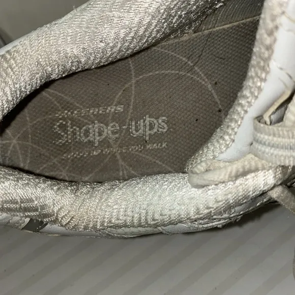 Skechers Shape Ups Athletic Sneakers Walking Toning Lace Up Synthetic White 10