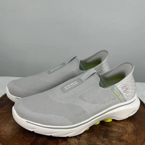 Skechers Shoes Mens 9.5 WW Extra Wide Slip-ins Gray Go Walk Sneakers Casual