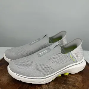 Skechers Shoes Mens 9.5 WW Extra Wide Slip-ins Gray Go Walk Sneakers Casual