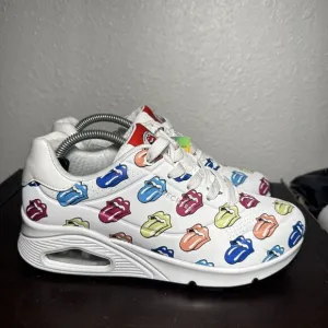 Skechers Uno X The Rolling Stones Damen White Multicolor Sneaker Womens Size 7