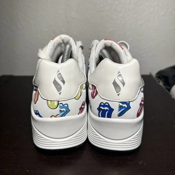Skechers Uno X The Rolling Stones Damen White Multicolor Sneaker Womens Size 7