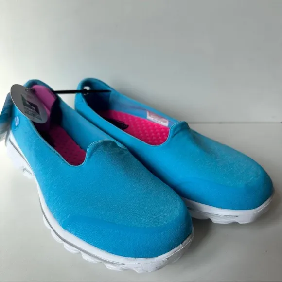 Skechers Women's Go Walk 2 Go Ga Mat Slip On Activewear Sneaker Blue Size8