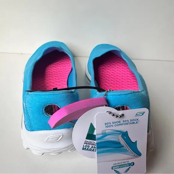 Skechers Women's Go Walk 2 Go Ga Mat Slip On Activewear Sneaker Blue Size8